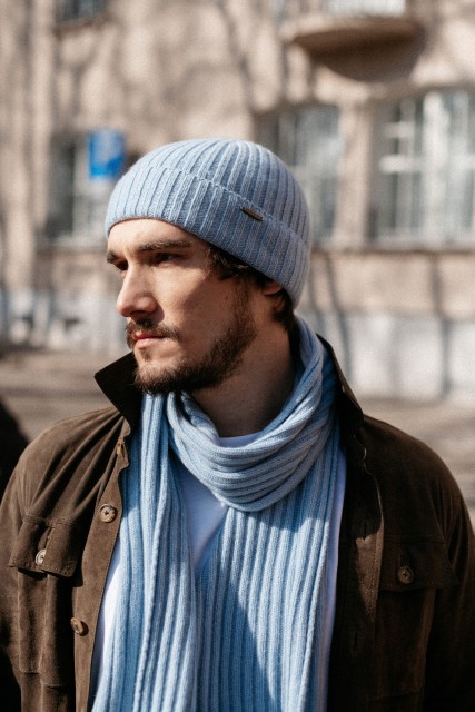 Carlo - Elegantný pánsky šál z kašmíru a vlny