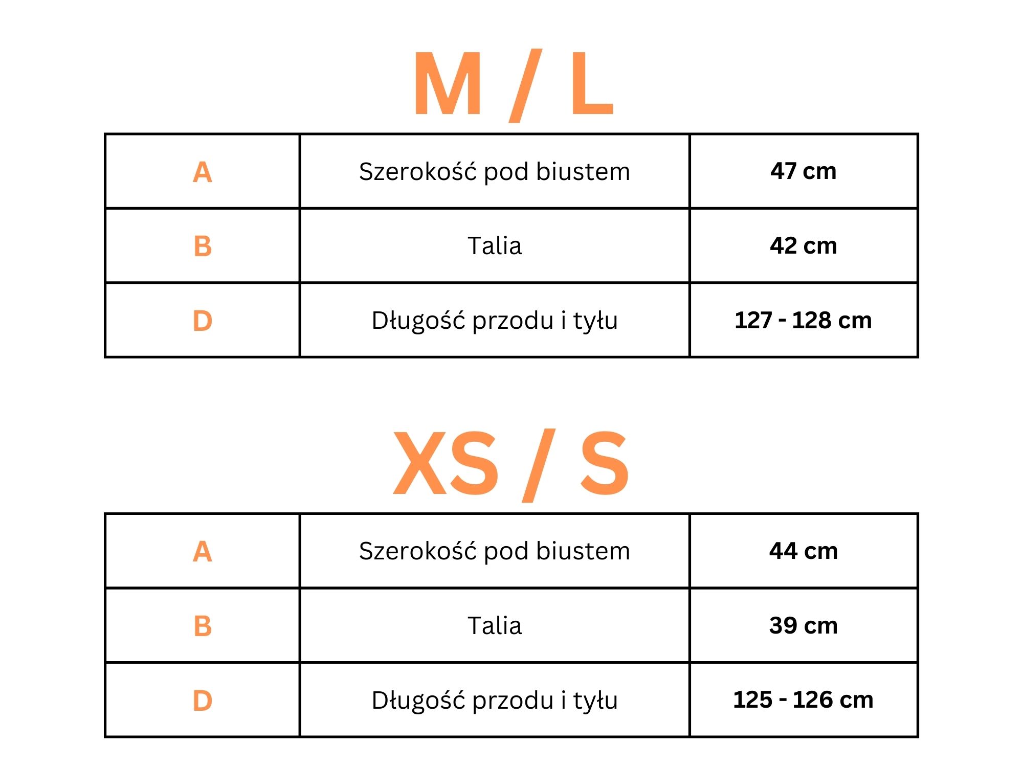 Tabuľka veľkostí
